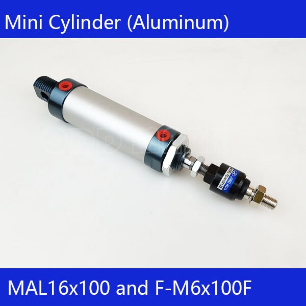 MAL16 * 100 pręt pojedyncze podwójne działanie siłownik pneumatyczny ze stopu aluminium ze stopu aluminium mini cylinder: MAL16x100 F