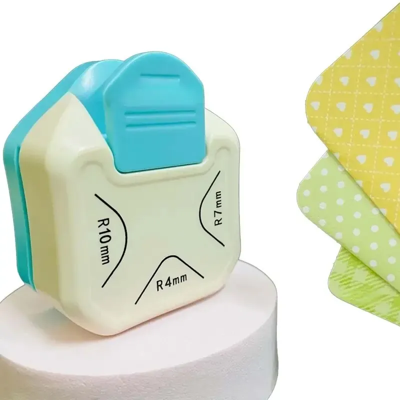 Tre-i-ett hjørnerundingsmaskiner hjørnepreger hjørnekutter, gjør-det-selv fotokort visittkortkutter rundkutter papirkutter: Lysegrå