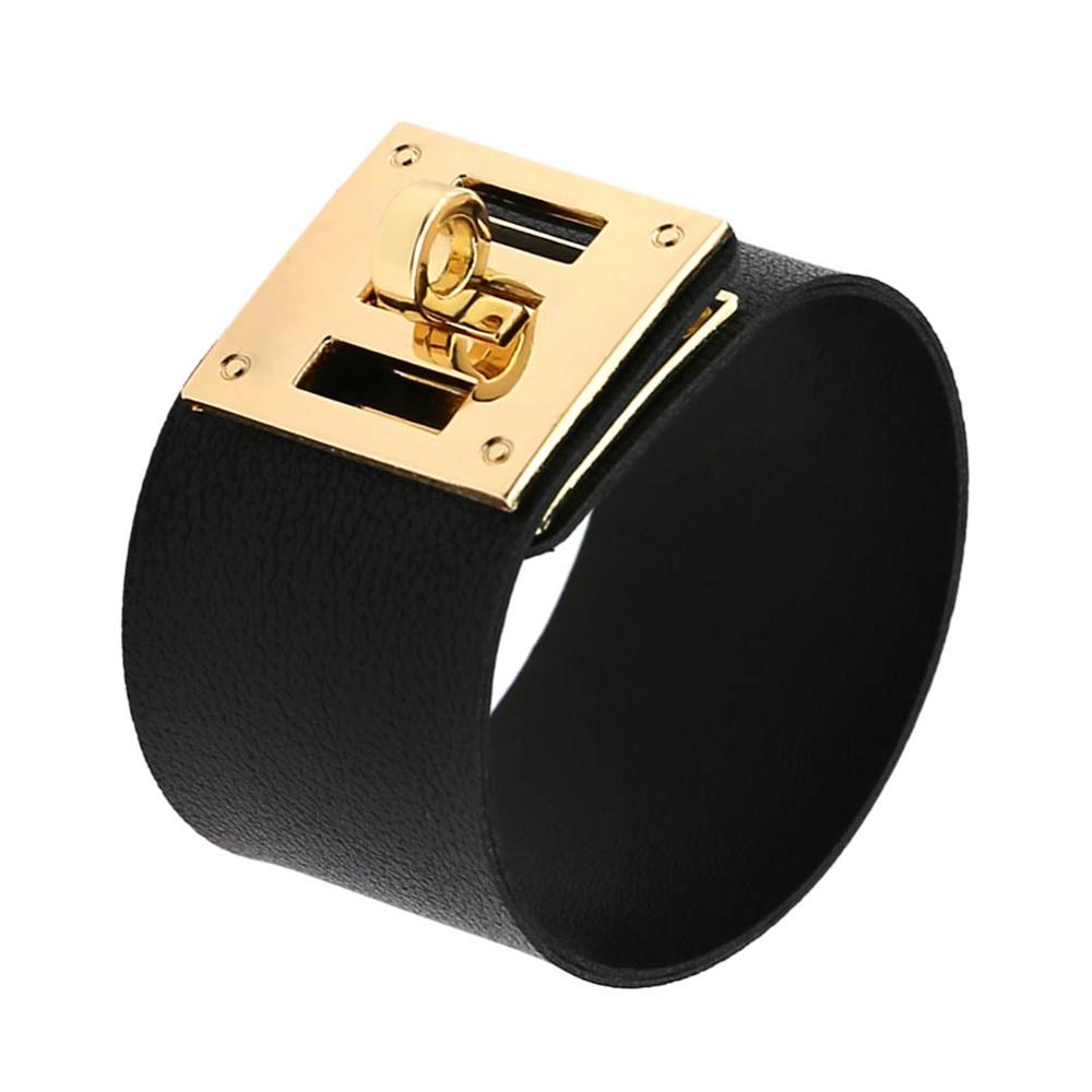 Kmvexo gótico couro do plutônio pulseiras mulheres jóias harajuku fivela de metal ampla pulseira punk pulseiras homme masculino festa jóias presentes