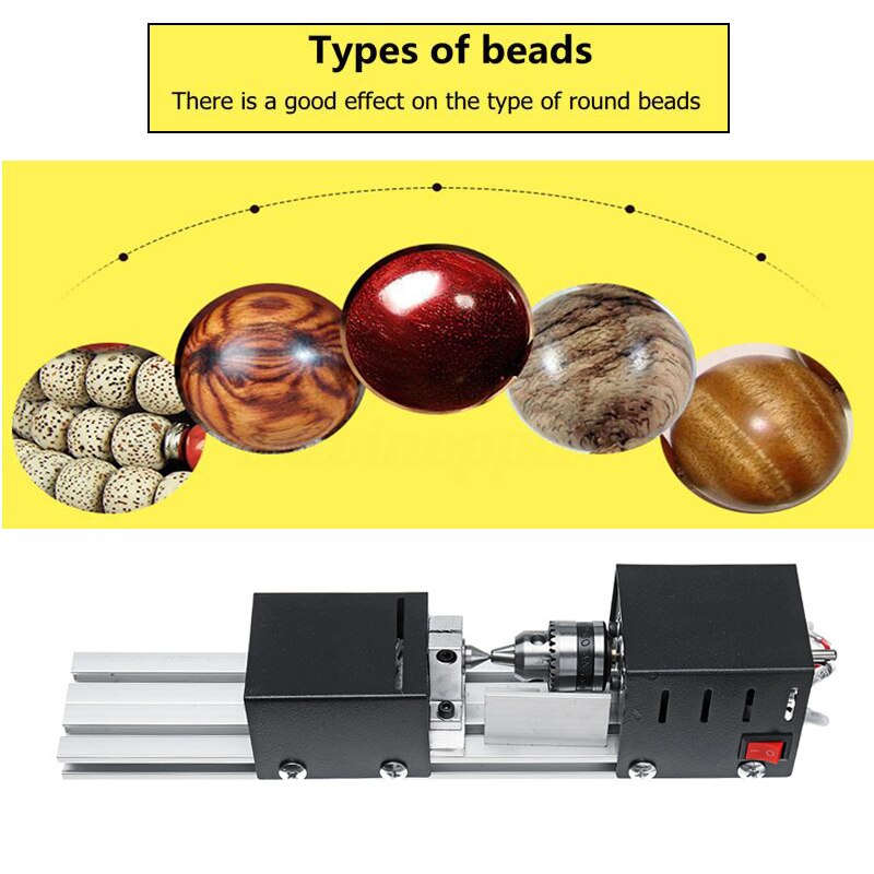 DC12-24V 200W CNC mini tokarka koraliki maszyna stolarka DIY tokarka standardowy zestaw z mocą nóż robić rzeźbienia tokarka robić drewna + 6 rzeźba ostrze