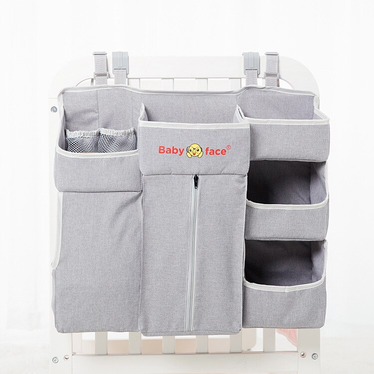 Multi-Function Hanging Foldable Baby Bed Organizer Nursing Storage Bag Holder Diaper Stacker Portable Dual Layer Baby Bed Set