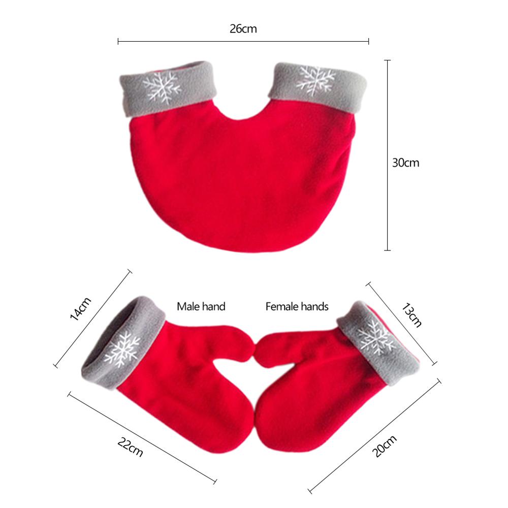 3 pièces/ensemble hiver romantique amant gants polaire moufles Couple femmes hommes hiver épaississement