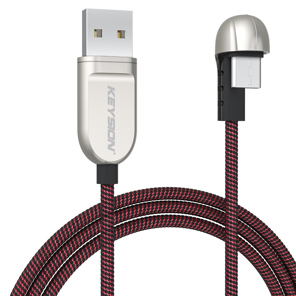 KEYSION 3A Schnelle Ladung Typ C USB Kabel 90 Grad USB C Biege Spiel Ladekabel Android Telefon Ladegerät 90 winkel Typ-C Daten Kabel