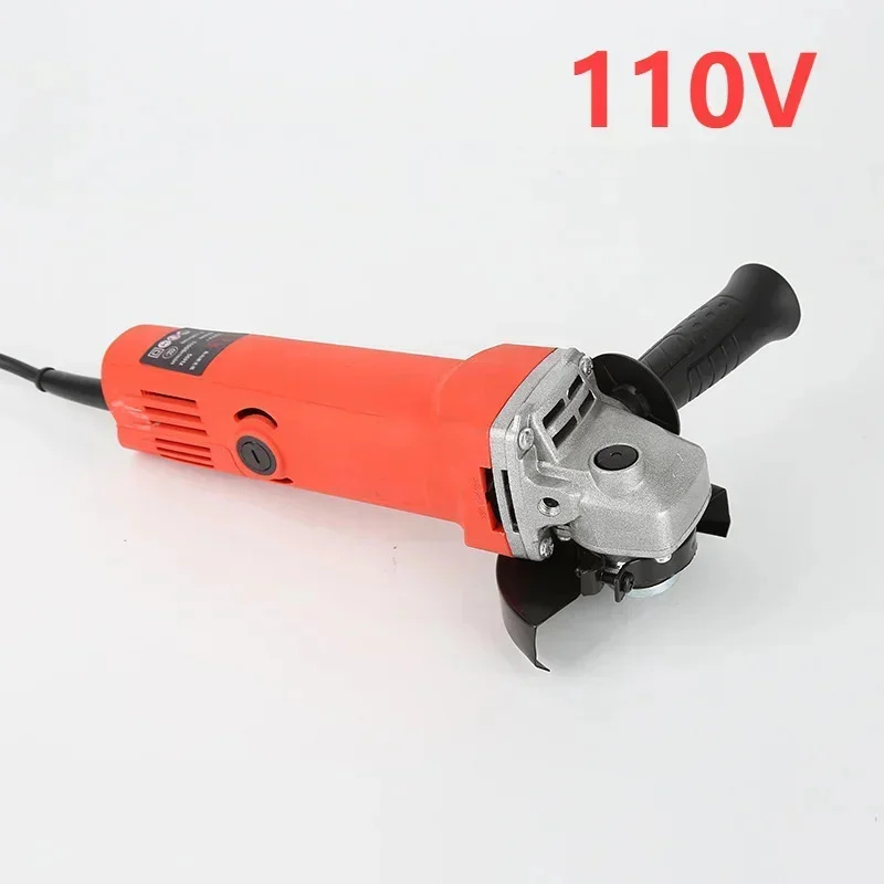 Amoladora angular eléctrica doméstica de 110V, 220V, 100mm, 11000r/min, cortadora, amoladora manual, amoladora manual sin hoja de sierra: Marrón / AU