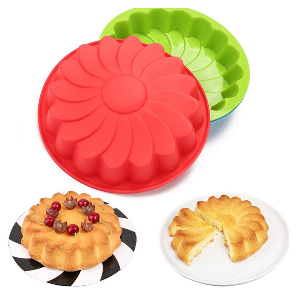 DIY Silikon Backform Sonnenblume bilden 3D Kuchen bilden Fondant Pfanne Muffin Cupcake Küche Backen Gebäck Werkzeuge