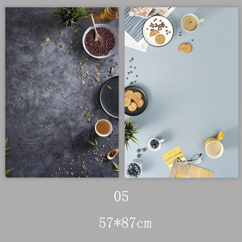 Background photography 2 Sides Marble Wood Grain photo studio Cosmetics Easter decoration 57*87cm Waterproof Photo background: 05