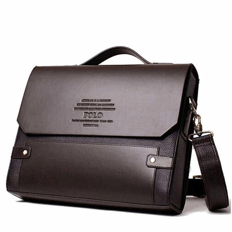 Men's messenger bag business laptop bag classic explosions shaped briefcase multi-function casual shoulder bag: Blue