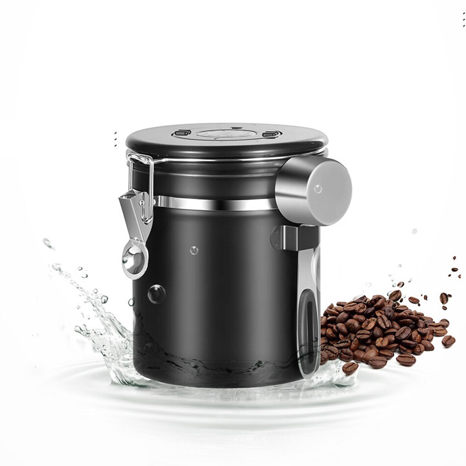 Moisture-proof Stainless Steel Sealed Tank Storage Tank Coffee Bean Milk Powder Jar Tea Pot Kitchen Grains Storage Box