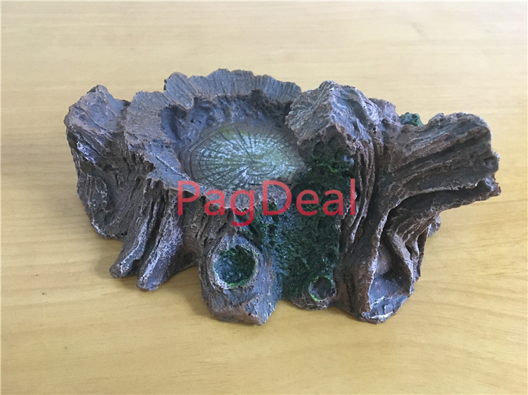 Kikker Schildpad Reptiel Voeden Kom Vivarium Terrarium Cave Ornament Vivarium Voedsel Water Dish Feeder 7.1 ''* 6.3'' * 3.9"