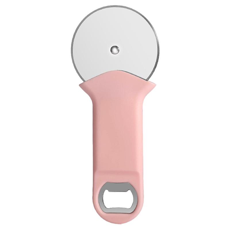 Pizza Cutter Wheel Stainless Steel Pizza Cutter Pastry Pizza Slicer Opener: Pink