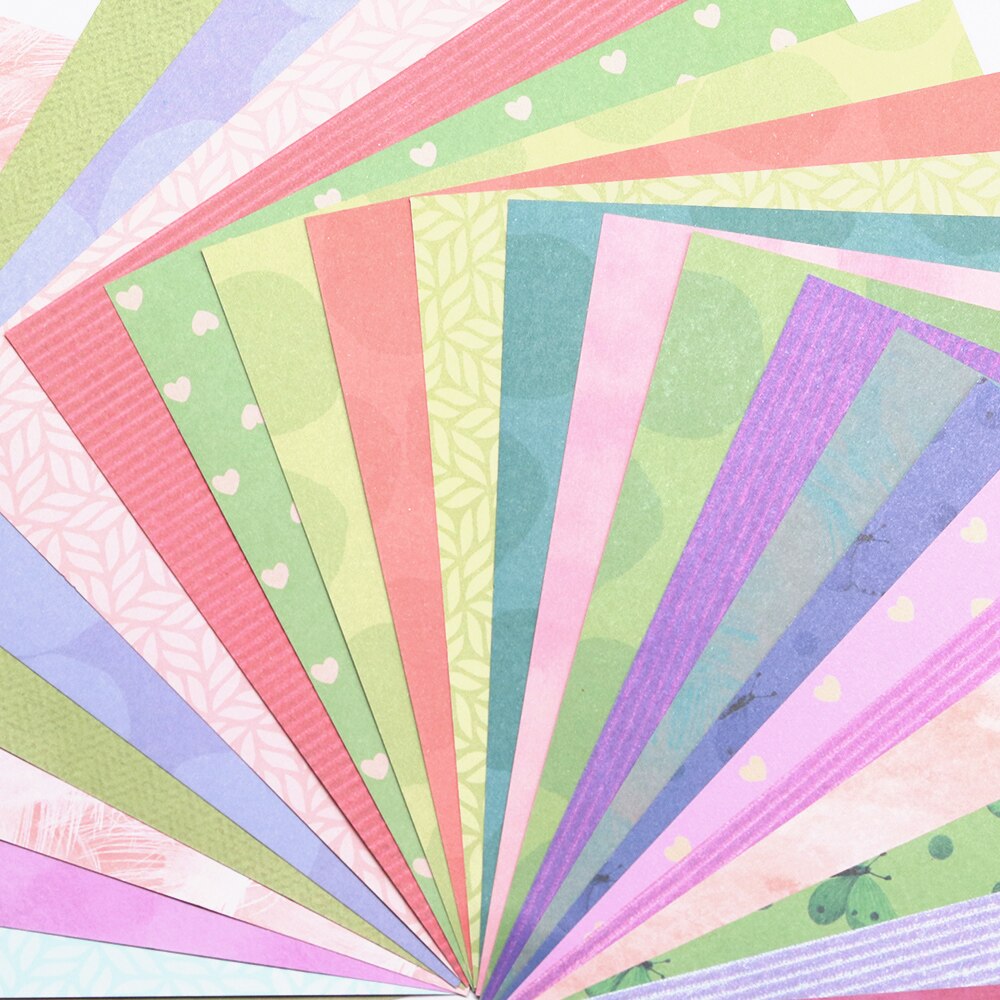 Scrapbooking Paper Pad - 6"x 6" - 24 Sheets - Acid Free Cardmaking Background Pack
