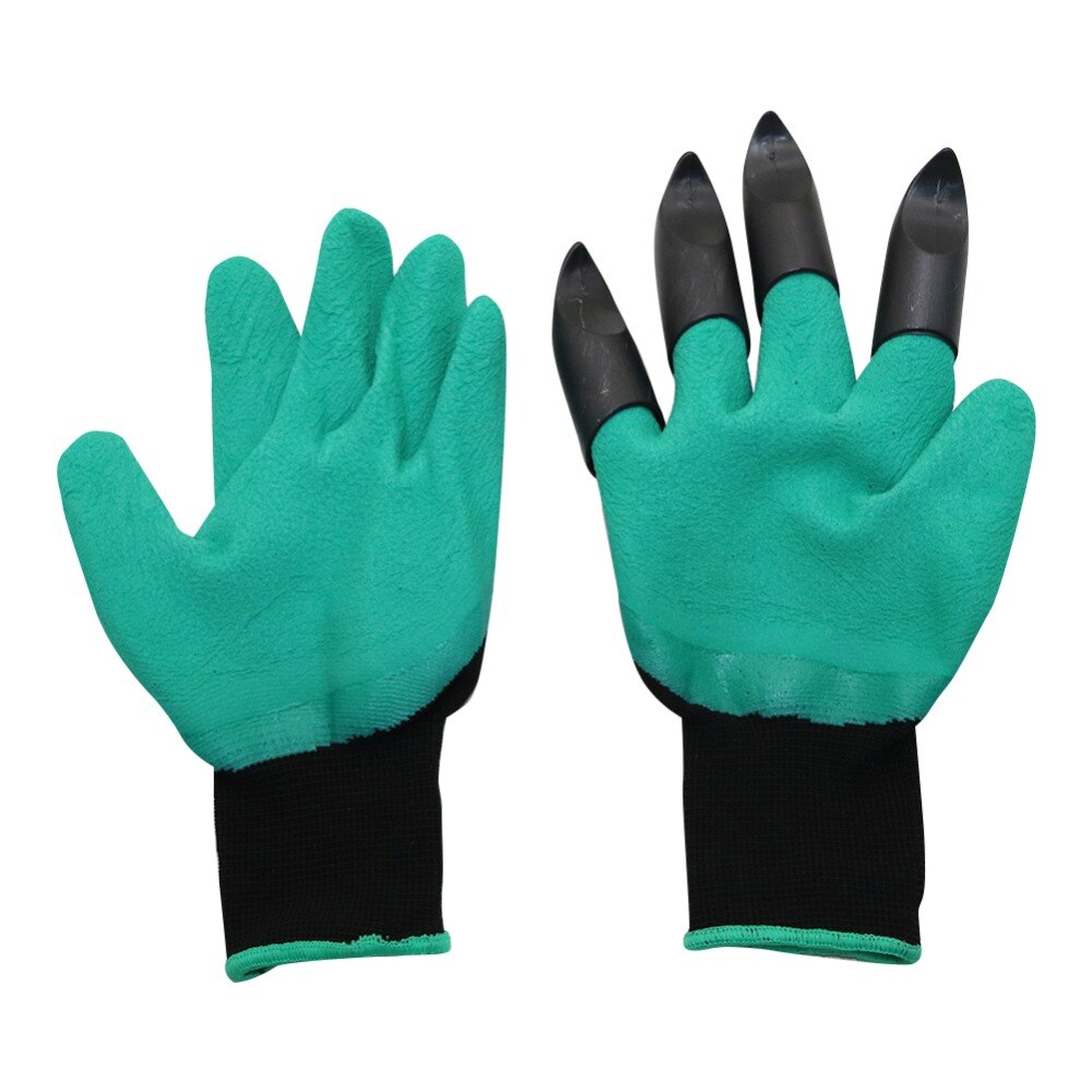 Pflanzung Graben Handschuhe mit 4-Krallen ABS Kunststoff Garten Gummi Handschuhe Landwirtschaft Gewächshaus sämling wachsen Liefert