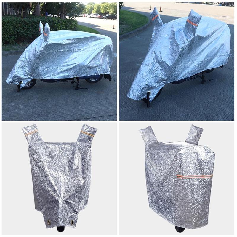 Motorcycle Cover Rain Dust-proof Flocking Thicken Cover Rain Snow UV Protector Night Light Warning Reflective Safety Clothing