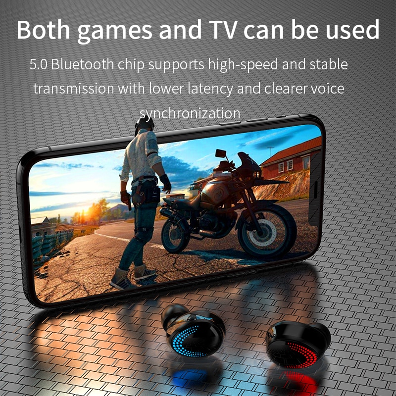 Draadloze koptelefoon bluetooth  v5.0 oordopjes led-display draadloze oordopjes met microfoon waterdichte koptelefoon met touchbediening