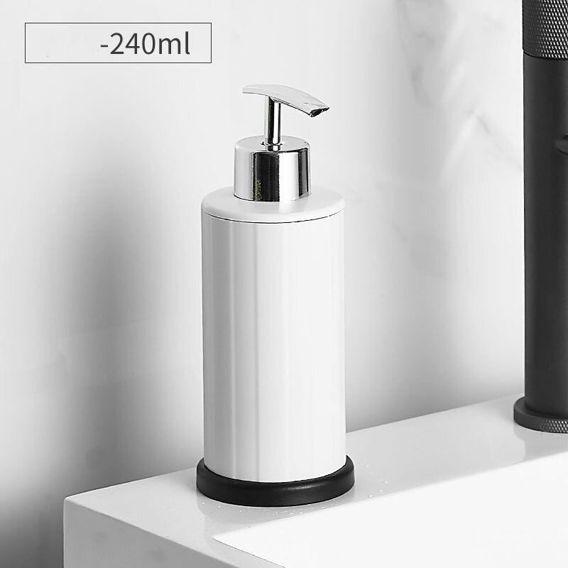 Black Soap Dispenser Bathroom Accessories Wall Mounted Liquid Soap Organize Plastic Bottle 240ml Bottles: A