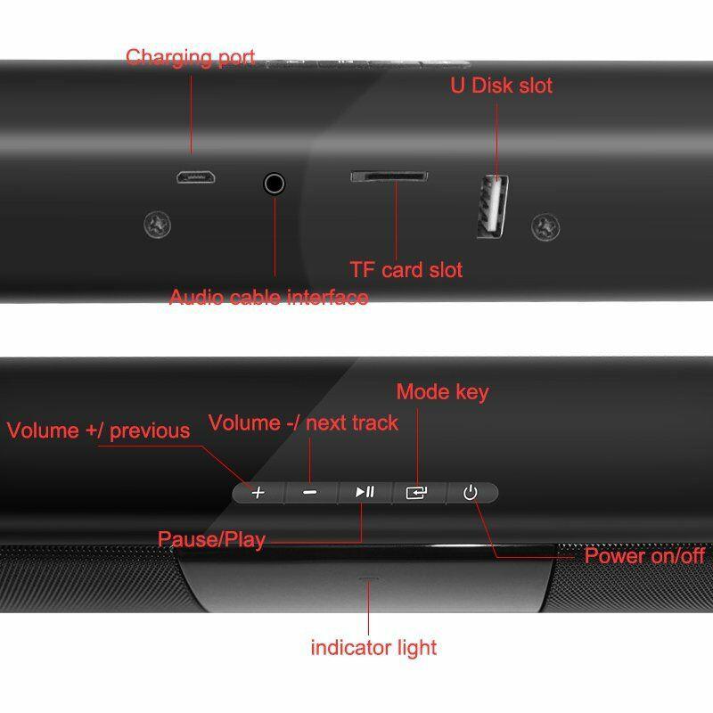 Beesclover Draadloze Soundbar Met Bluetooth Draadloze Bluetooth Sound Bar Speaker Systeem Tv Home Theater Soundbar Subwoofer