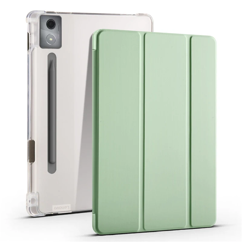 Pour Lenovo Idea Tab Pro étui avec porte-stylo à trois volets support arrière souple Coque pour Lenovo Idea Tab Pro 12.7 étui tb373fu: Or