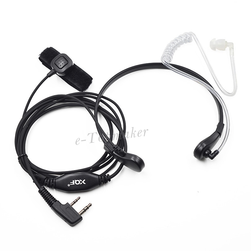 Air Tube Headset Oortelefoon Keel Microfoon Mic PTT voor Draagbare Radio Baofeng Walkie Talkie UV-5R UV B5 GT-3TP UV-5X UV-5RA