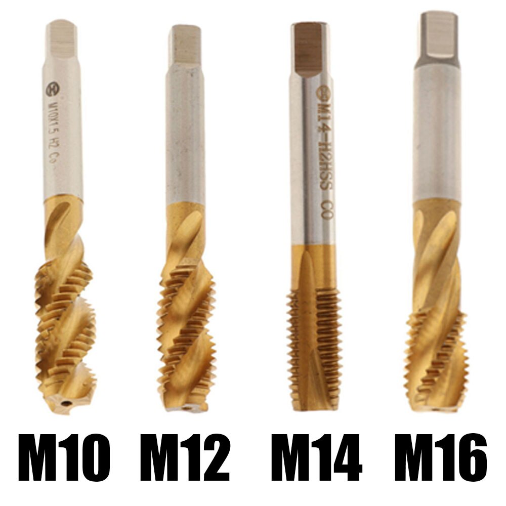 Home Thread tap Workshop Supply 1pc Titanium plated M10 M12 M14 M16 Screw