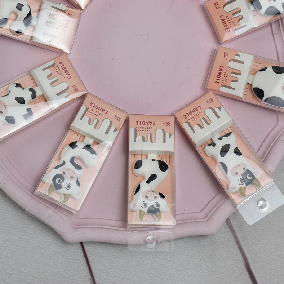 Bursdag stearinlys kake topper baking dekorere søte tall kuer 0-9 baby shower barn & #39 ;s festutstyr dessertbord bryllup