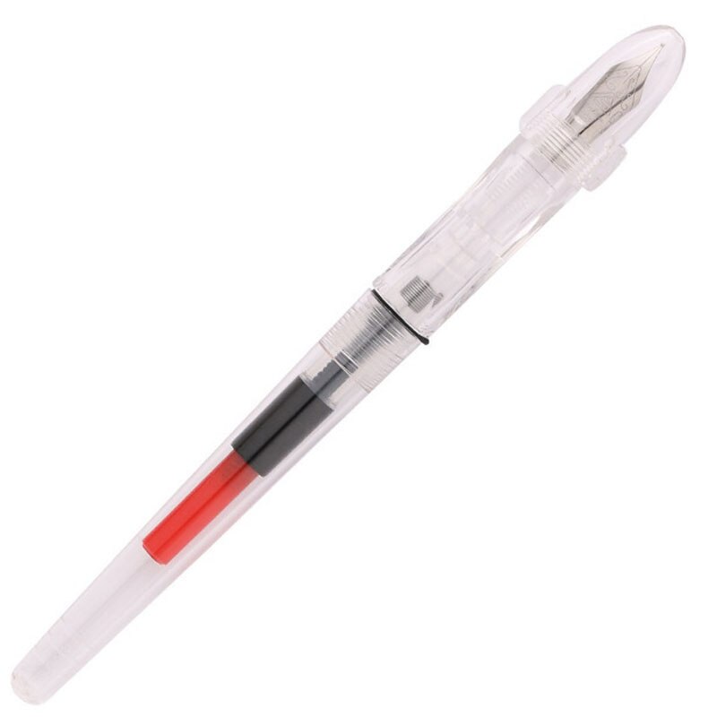 Large Ink Capacity Transparent Eyedropper Fountain Pen Visible Eye Dropper Filling Pen Ink Pens for school Office: F 0.5mm