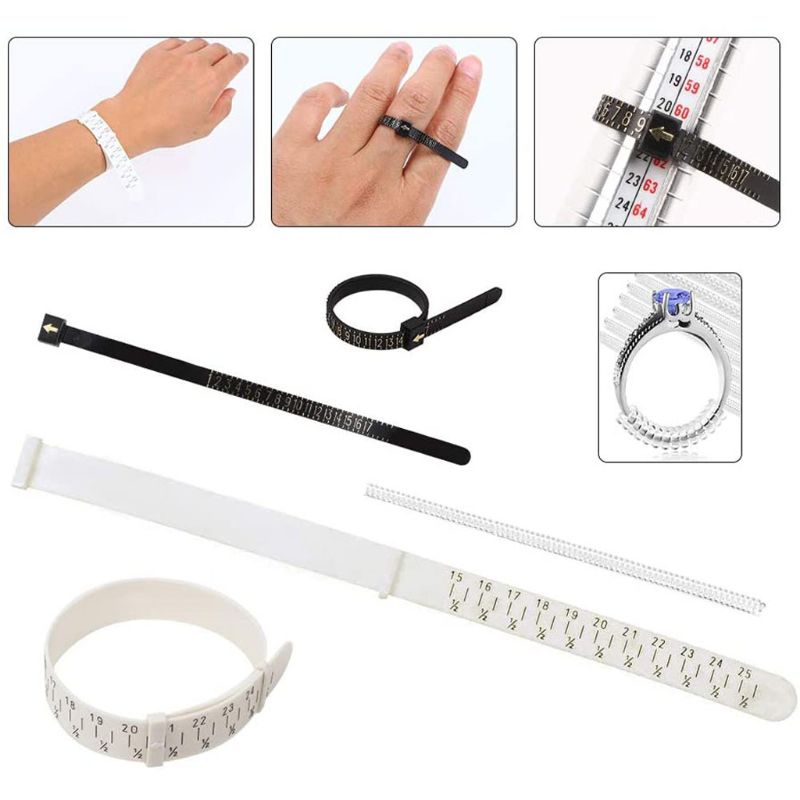 11Pcs Metalen Doorn Finger Sizing Meetstok Ring Sizer Guage Juweliers Hamer Houten Ring Klem Sieraden Gereedschap Kit