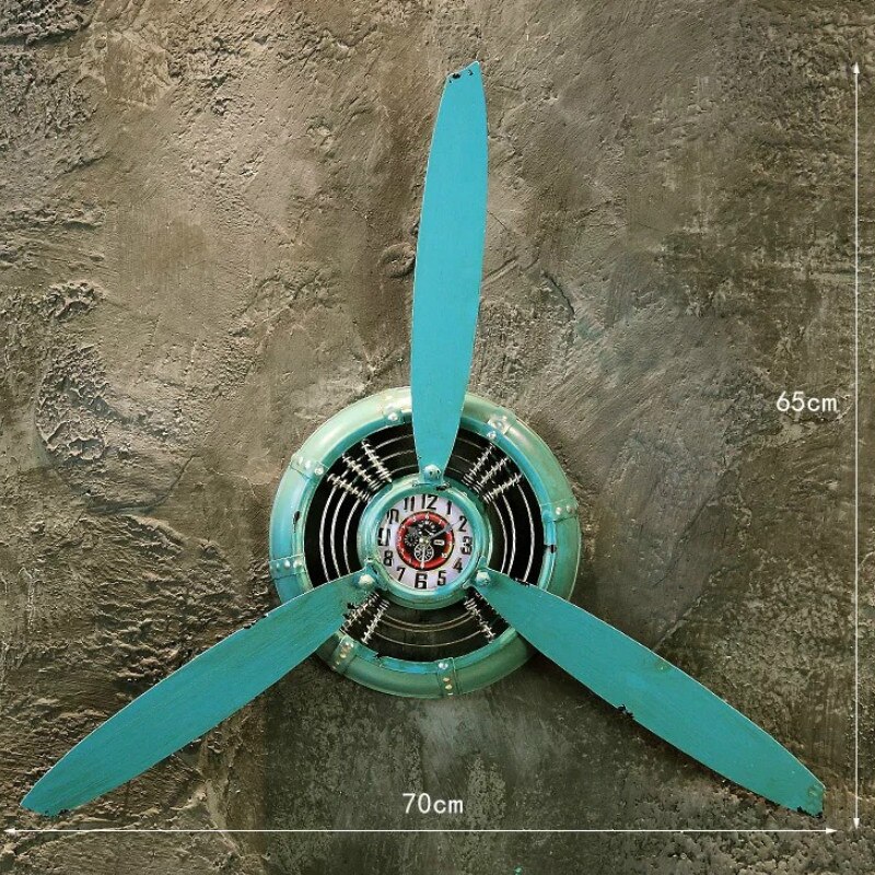 Vintage Industriële Stijl Decoraties Vliegtuig Propeller Ijzeren Muur Decoratie Bar Internet Cafe Hanger Wanddecoratie: Blue1