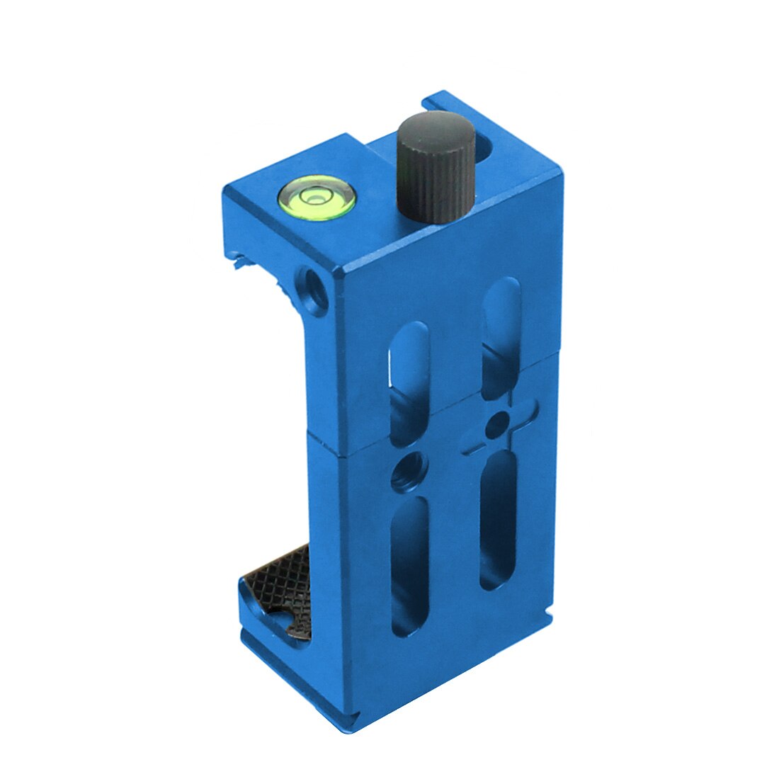 BGNing XJ-8 Phone Clip Tripod Head Bracket Mobile Phone Holder for Flashlight Microphone w/ Spirit level Cold Shoe Mount Adapter: Blue