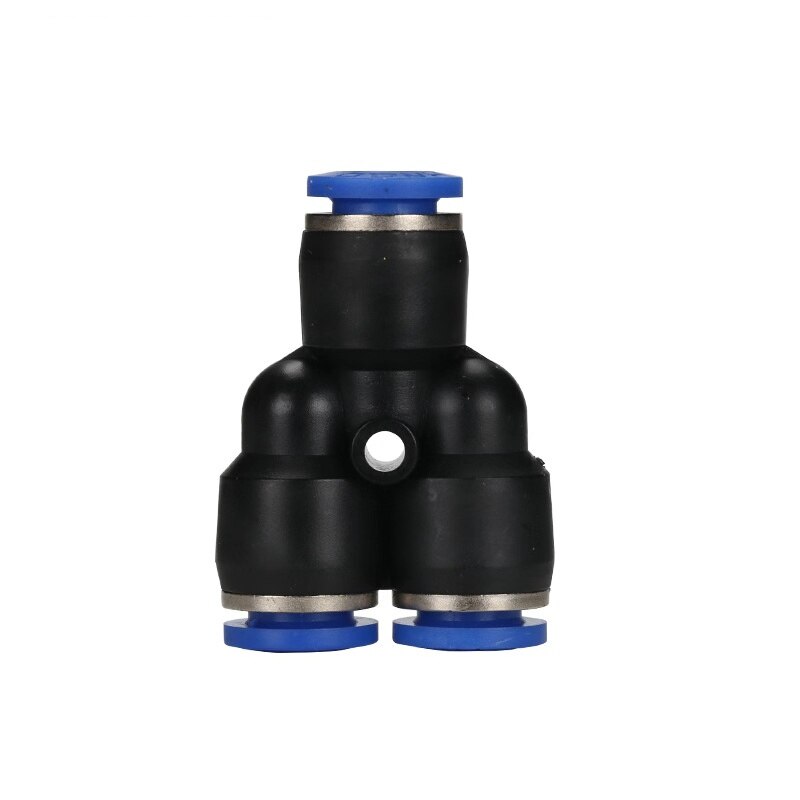 3 Way Port Y Shape Air Pneumatic 12mm 8mm 10mm 6mm 4mm OD Hose Tube Push in Gas Plastic Pipe Fitting Connectors Quick Fittings