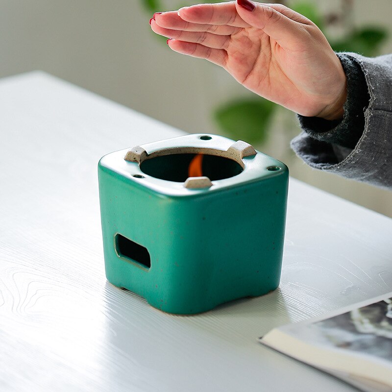 Ceramic tea stove, tea set, tea ceremony, warm tea stove, base, retro alcohol stove, heating stove, tea maker