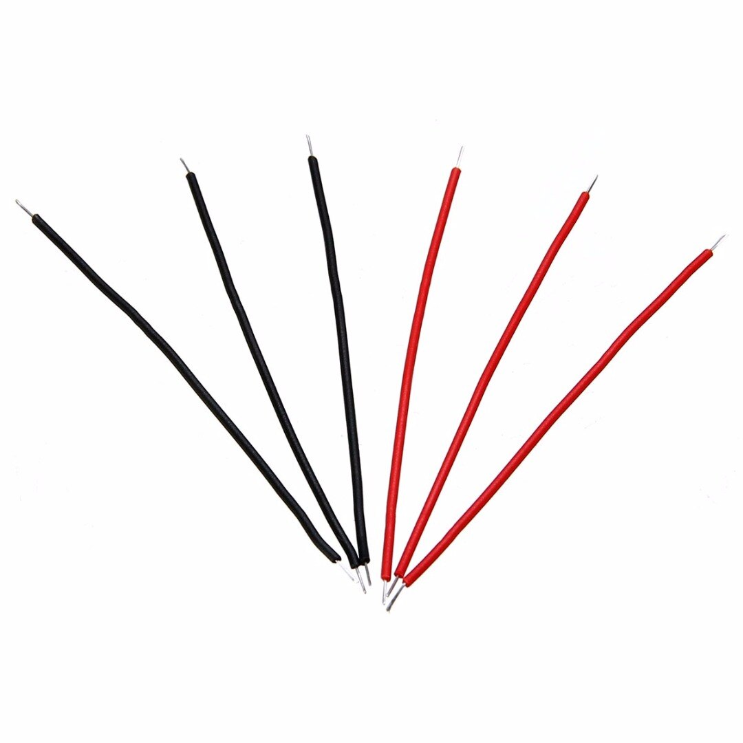 400pcs Breadboard Jumper Cable Wire Set Tin-Plated 6cm Length Black and Red For Arduino