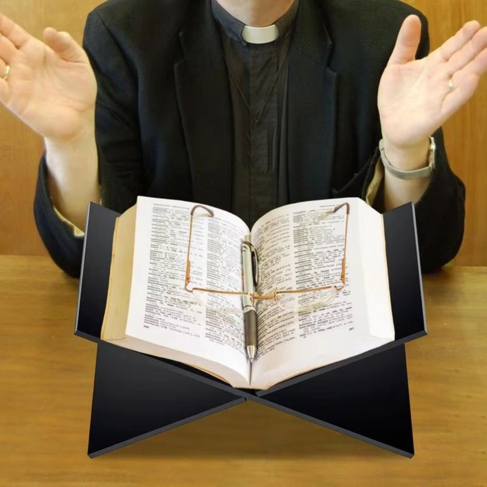 Kitchen Accessory Acrylic Book Display Stand Transparent/Black DIY Recipe Stand X Shape Cookbook Stand The Quran