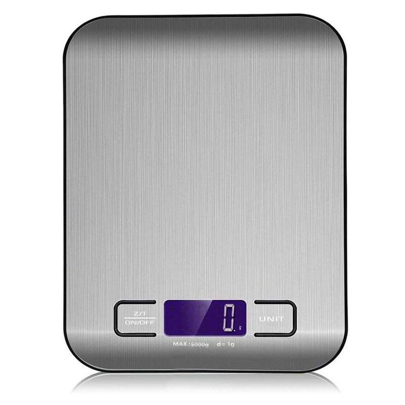 Rustfrit stål digital køkkenvægt 10kg/5kg elektronisk præcision mad diætvægt til madlavning måling køkkentilbehør: 10kg