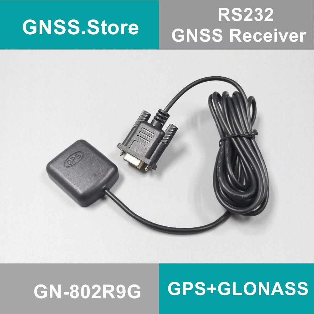 5 V rs232 DB9 RS-232 GPS glonass ontvanger Antenne Gnss Chip Module , NMEA0183.