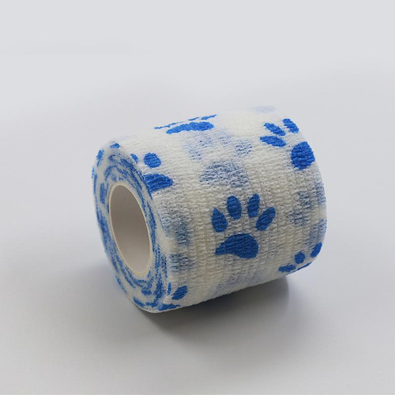 Outdoor Cartoon Non-woven Fabric Self-adhesive Elastic Bandage 5CM X 4.5M Waterproof Multi-function Emergency Bandage Finger: Red