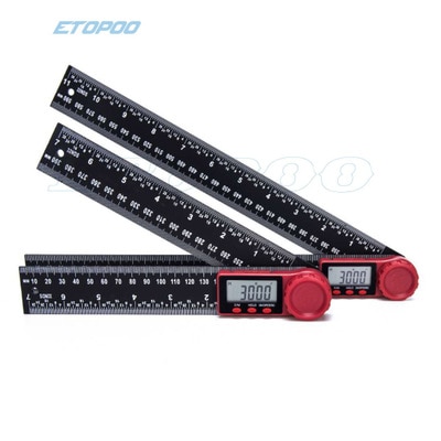 0-200mm 0-300mm Stainless Steel Digital Angle Ruler Inclinometer Carbon Fiber Electron Goniometer Protractor Angle Finder Meter