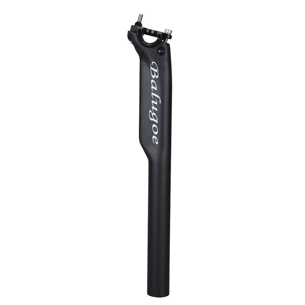 Balugoe Mtb 3K Carbon Fiets Zadelpen Zadelpennen Fiets Koolstofatomen Zadelpen Racefiets Zadelpen 27.2/30.8/31.6*350Mm Offset Tegenslag
