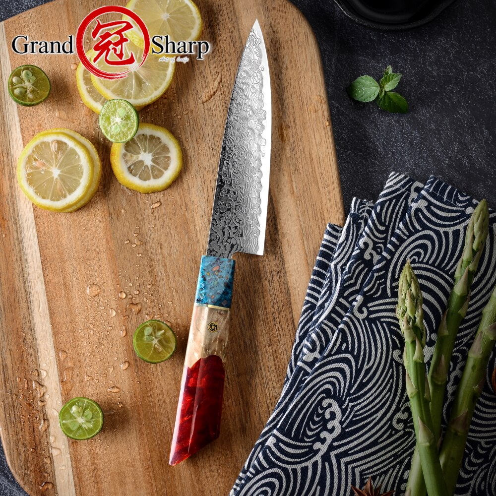 2 Pcs Damascus Chef Knife Set Japanese Kitchen Knives Gyuto Petty Cooking Tool 67 Layers Damascus Steel Premium Cookware Cutlery