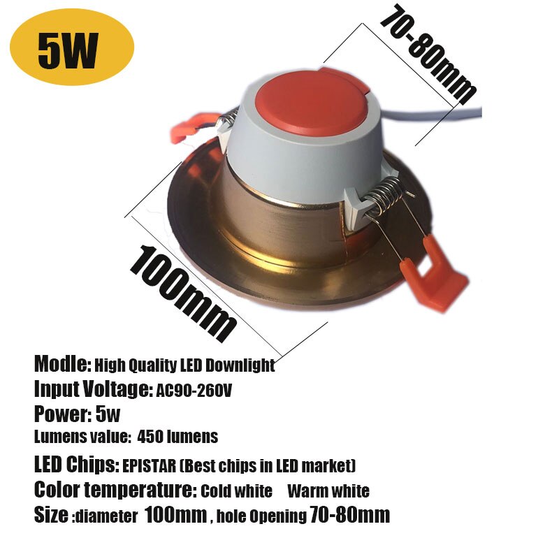 Energetic - Lámpara De Techo Empotrada De 5CCT, Luces