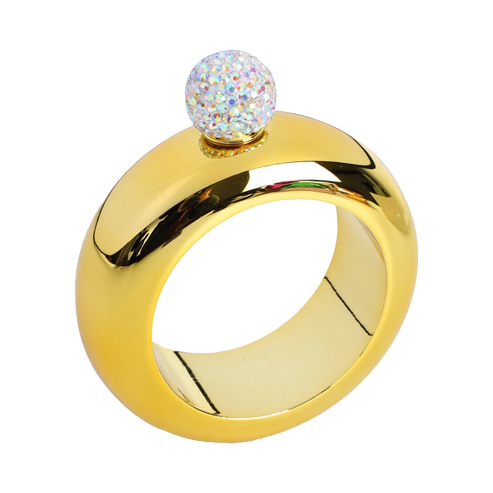 304 bracciale in acciaio inossidabile fiaschetta bottiglia di vino rotonda portatile bracciale con coperchio diamante russo bottiglia di fiaschetta Whisky #58