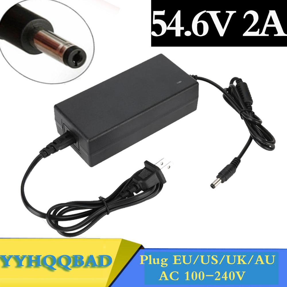 54.6V 2A Lithium Ebike battery Charger 48V 13S li-ion Battery charger DC Socket/connector