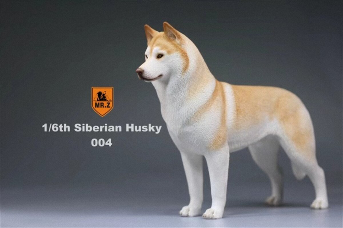 Herr.Z Studio 1:6 Simulation sibirisch heiser Hund Haustier Huskie Figur Ebene Dekor Modell Spielzeug Art Harz Ornamente Hund Hand zu tun