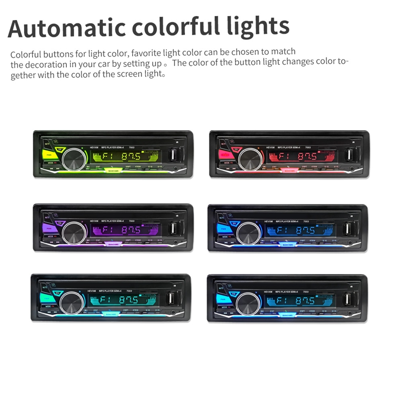 1din Auto Bluetooth Radio Stereo Fm Mp3 Usb Sd Mmc Aux Kaart Speler Audio Speler