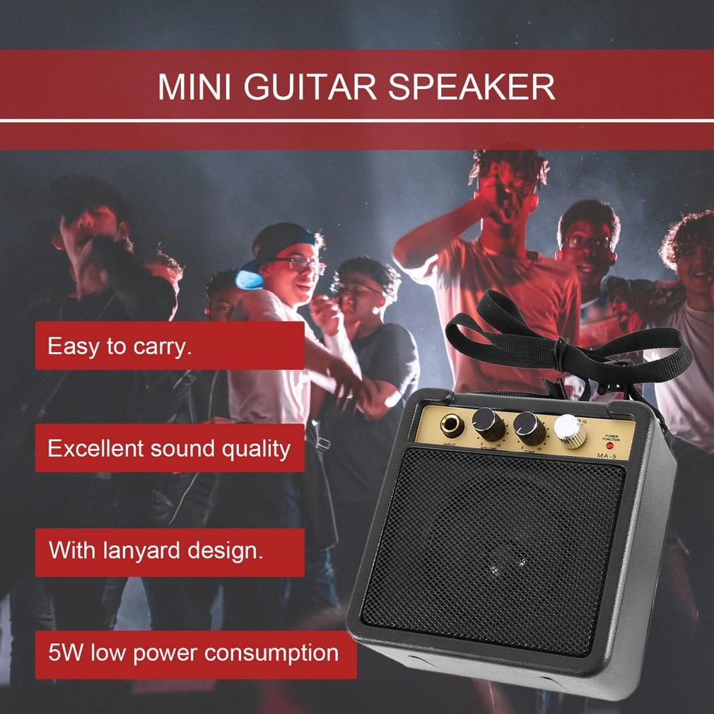 Mini guitarforstærker guitarforstærker med bagklip højttaler guitar tilbehør til akustisk elektrisk guitar e-bølge