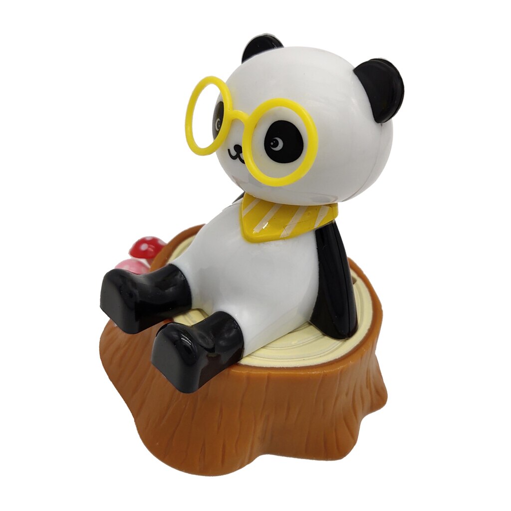 Solar Powered Dancing Panda Swing Figure Joke Toy Home Car Ornament