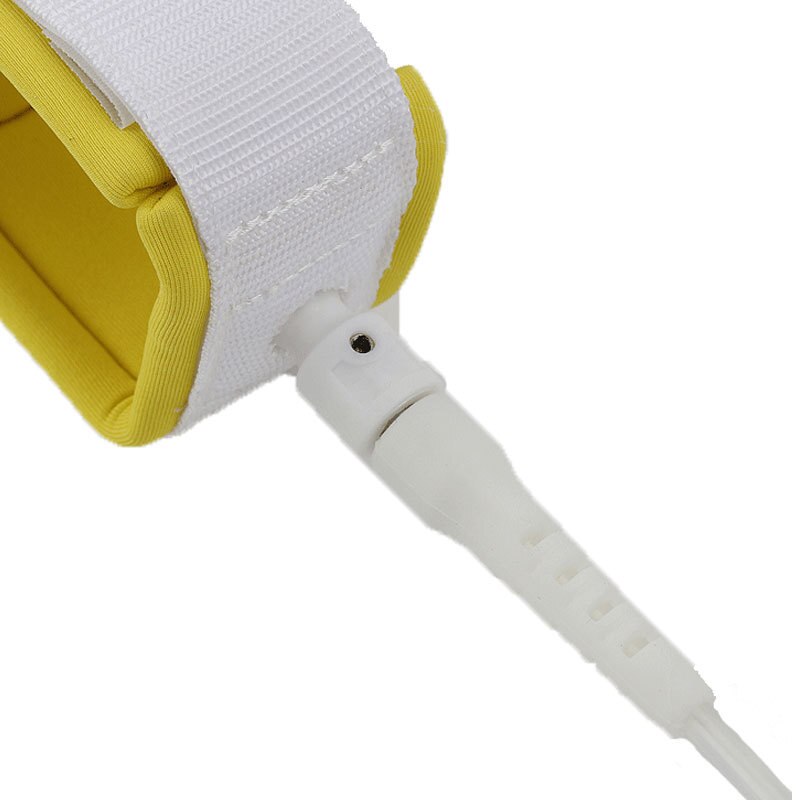 6ft/8ft/10ft/12ft Straight Cord Surf Leash White Surf Leash Surfboard Ankle Calf Leash Steel Swivel Surfing Leg Rope Surfer