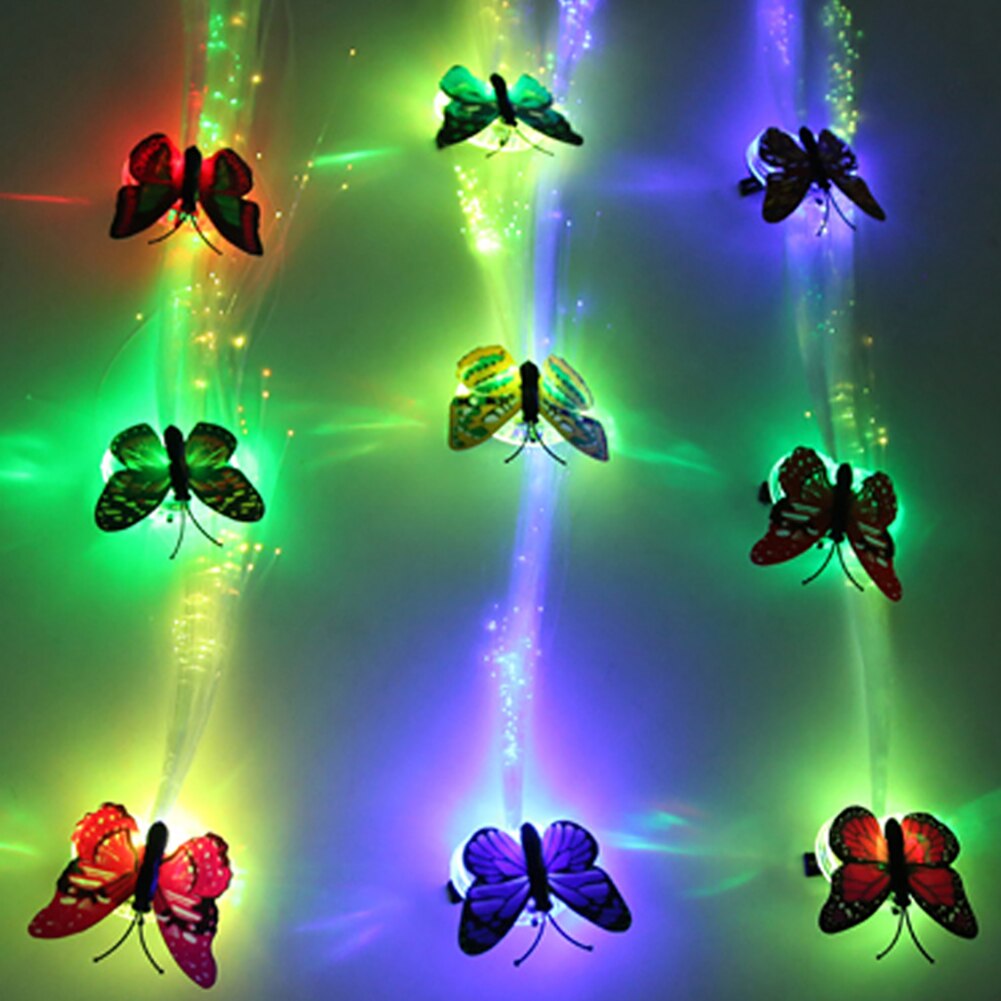 Led pigtail interesse vlechten meisjes haar ornament lichtgevende feest vlecht haarspeld flits vlecht led speelgoed haar gloeiend oplichtend speelgoed
