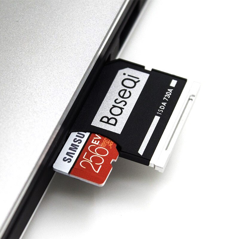 Baseqi Micro SD Adapter Metall Ninja Stealth Stick Extra Disk Card Reader für Dell XPS 13 "laptop MicroSD zu SD 731A Kartenleser