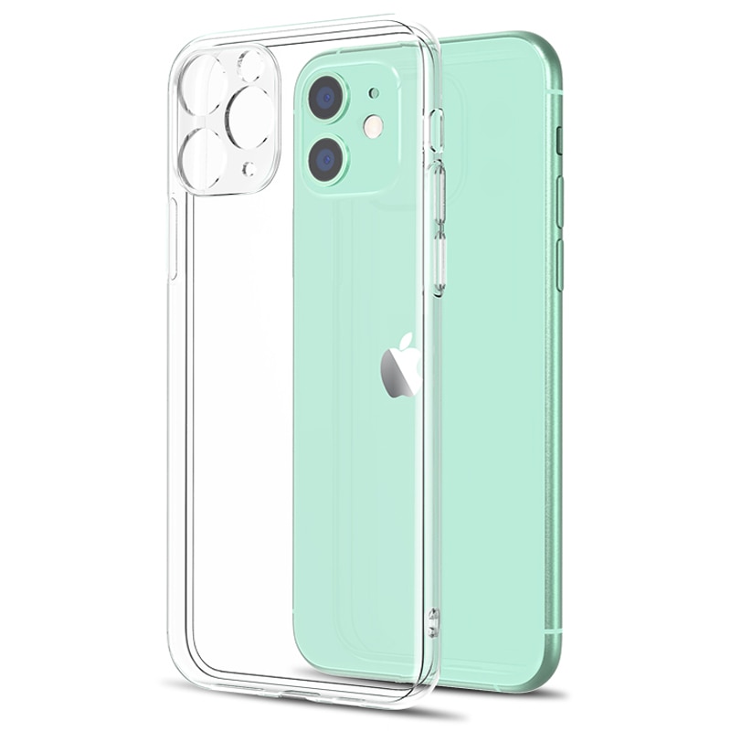 Funda de teléfono transparente ultrafina para iPhone, carcasa trasera suave y delgada de silicona para iPhone 11Pro X XR Xs Max 6 6S 7 8 Plus 5 5S SE 11