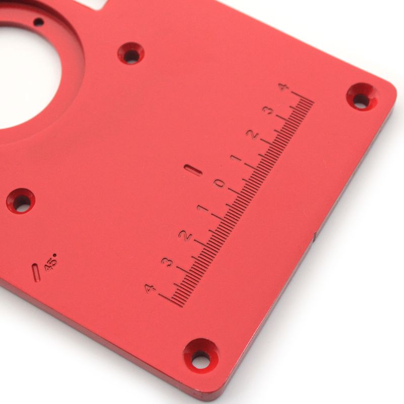 Metal Router Table Insert Plate with 4 Ring Screws for Woodworking Bench Trimmer
